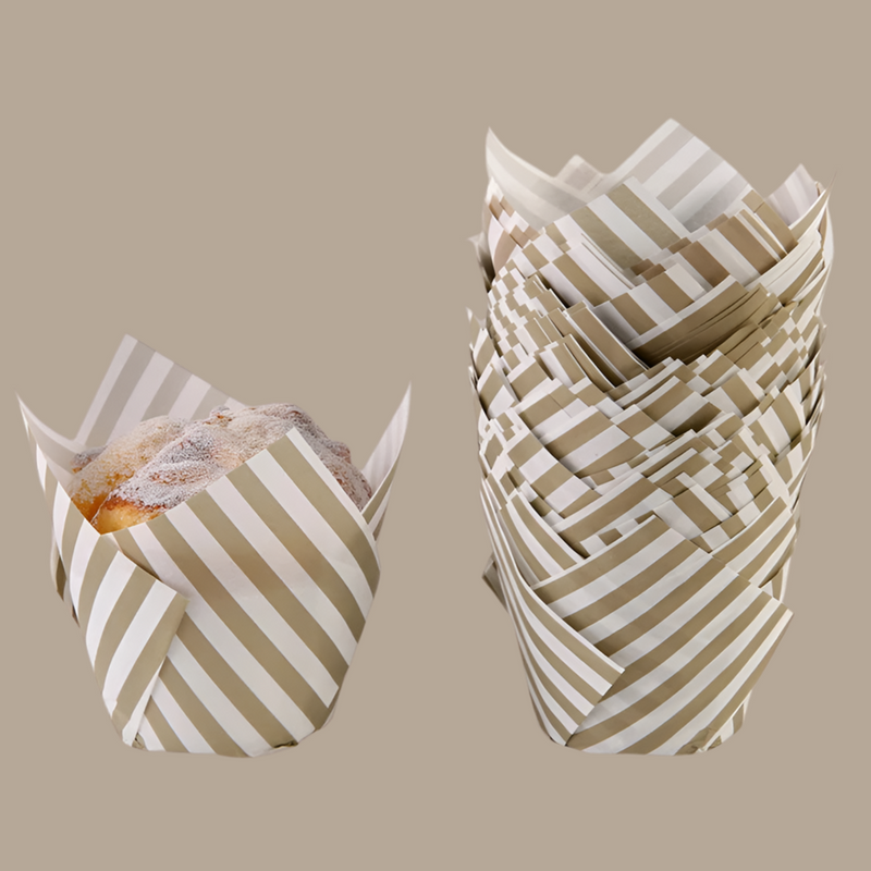 50pcs Tulip Muffin Cupcake Paper Cups