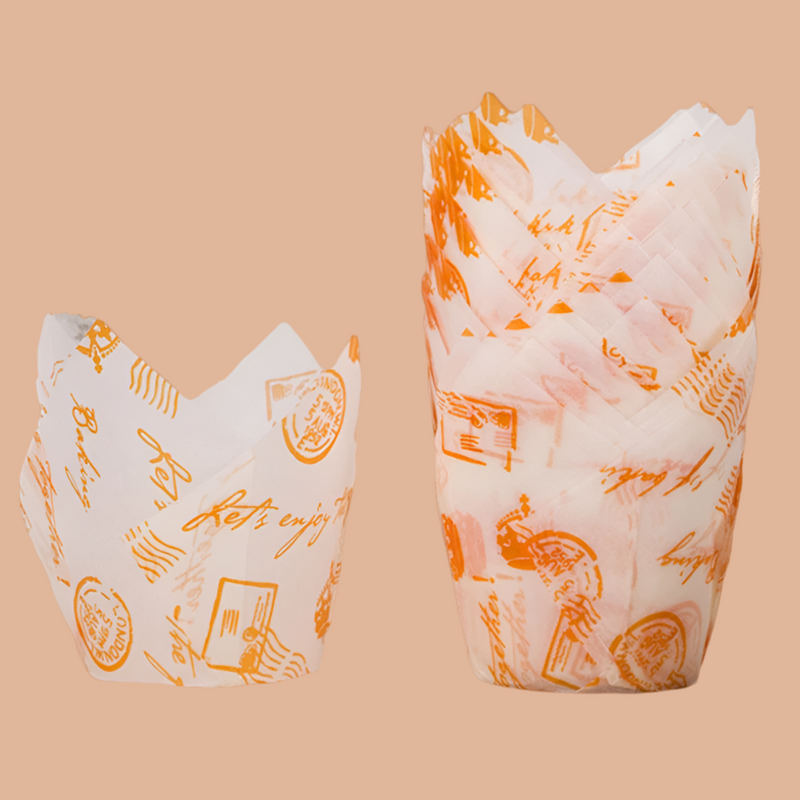 50pcs Tulip Muffin Cupcake Paper Cups