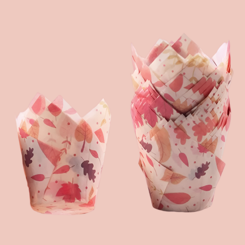 50pcs Tulip Muffin Cupcake Paper Cups