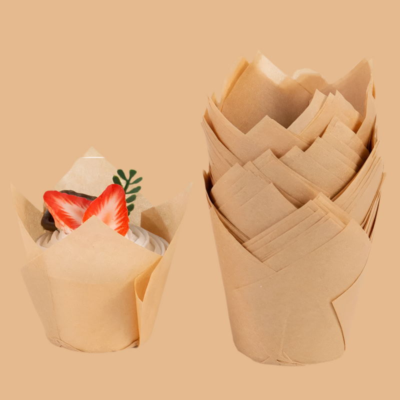 50pcs Tulip Muffin Cupcake Paper Cups