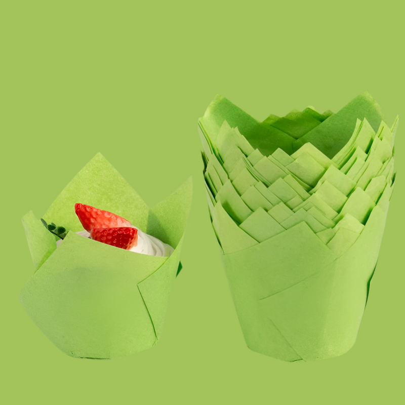 50pcs Tulip Muffin Cupcake Paper Cups