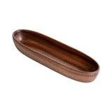 Walnut Wood Boat-Shaped Bowl