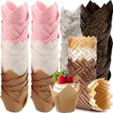 50pcs Tulip Muffin Cupcake Paper Cups